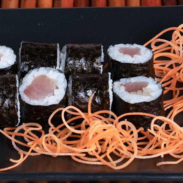 Tuna, Salmon or Yellow Tail Roll.